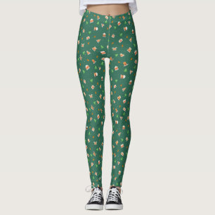 Leggings Snowy Winter Gingerbread Maison Cookies