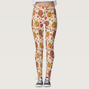 Leggings Snuffleupagus et Big Bird Super Flower Motif