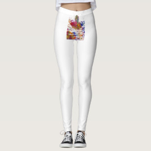 Leggings Soccer player in watercolor