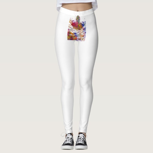Leggings Soccer player in watercolor (Devant)