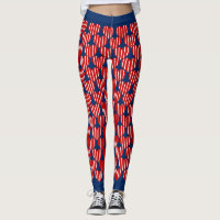 Socialite Bleu Rouge Blancs Coeurs rayés Motif