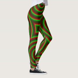 Leggings Soit changer le rouge ? Spirale verte frappante