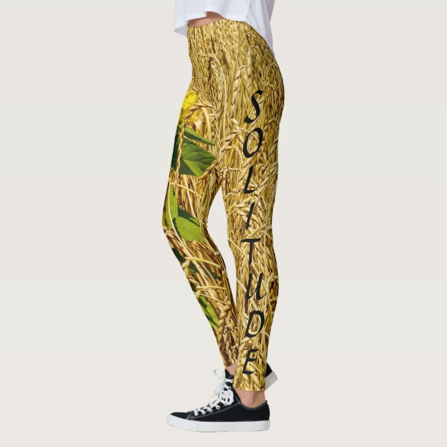 Leggings Solitude Légumineuses de tournesol du champ de blé (Gauche)
