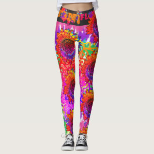 Leggings "[SON]puissance de la fleur" tournesol brillant te