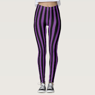 Leggings Sorcière d'Halloween violette et noire