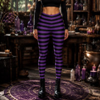 Sorcière Méchante Violet et Rayures Noires Hallowe