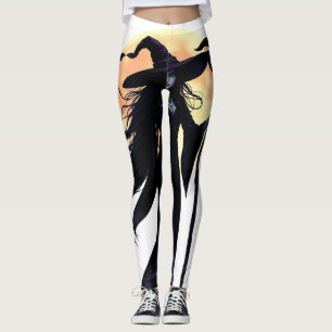 Leggings Sorcière mystique sous une Pleine lune