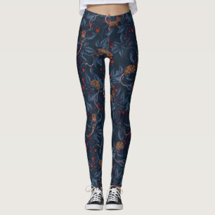 Leggings Souris et mûres sur la marine