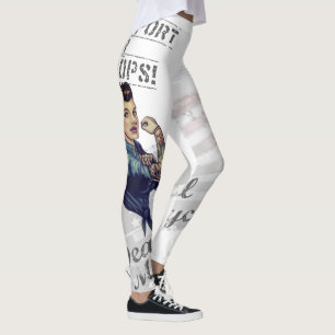 Leggings Soutenez nos troupes Rosie les jambes du Riveter