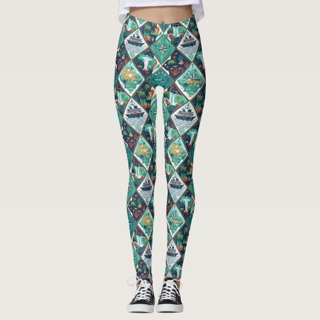 Leggings South America Cruise Coastal Adventure Design (Devant)