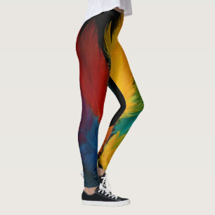 Leggings Southwest Feather Abstrait