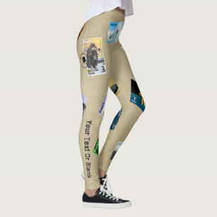 Leggings Souvenir de Timbre Postage Muskox de l'Alaska