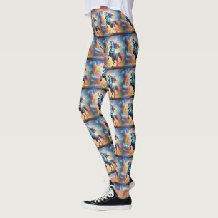 Leggings Spectre Céleste : L'Arc de la Licorne Arc-en-Ciel