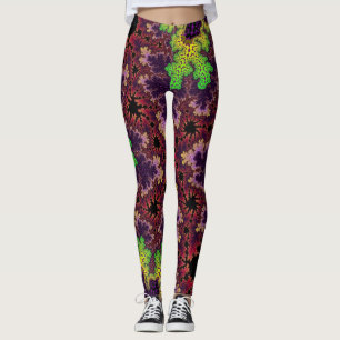 Leggings Spectre vert et violet