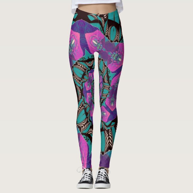 Leggings Spiral Mandala designs (Devant)
