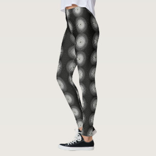 Leggings Spirale Noire Et Blanche