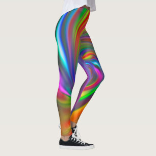 Leggings Spirales Arrière - plans Abstraites douces 1