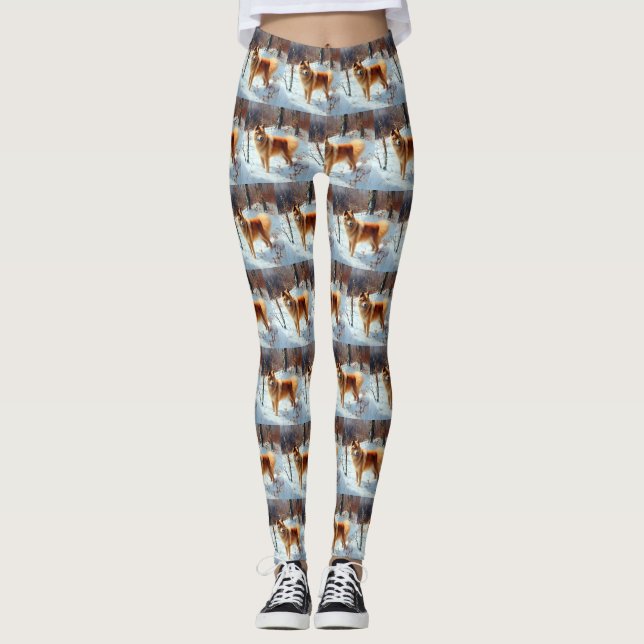 Leggings Spitz Finlandais Laisser Neige Noël (Devant)