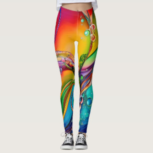 Leggings Splash ! Bulles colorées Abstraites