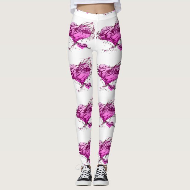 Leggings Splash du coeur (Devant)