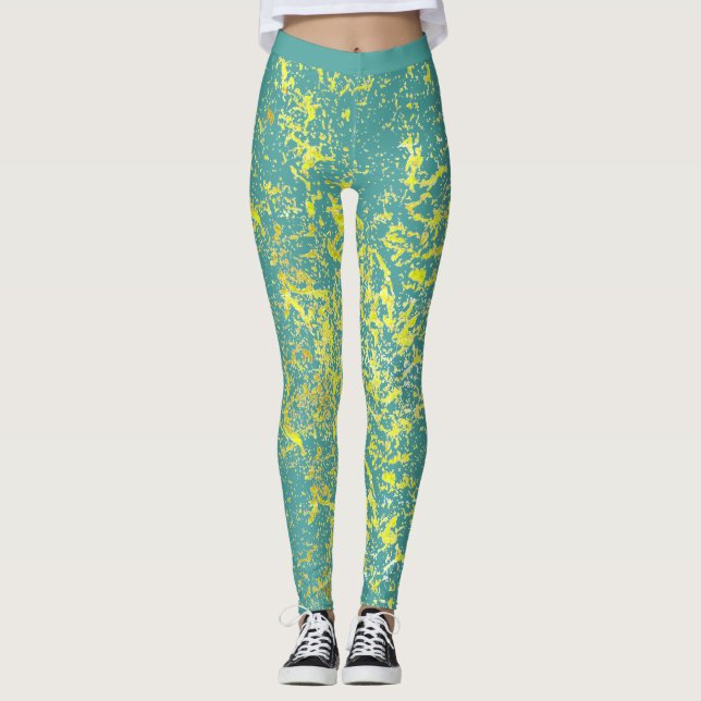 Leggings splash yellow (Devant)