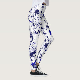 Leggings Splatter - Bleu