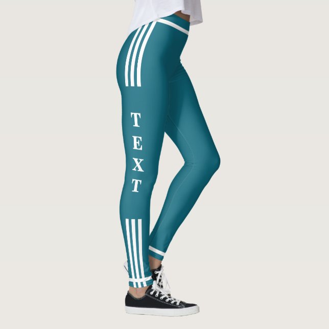 Leggings sportifs avec texte et couleurs personnal (Droite)