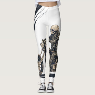 Leggings squellete en moto