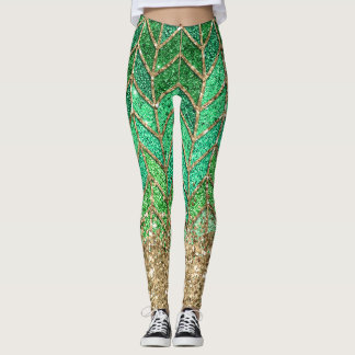 Leggings St Patrick Green Gradient Parties scintillant étin