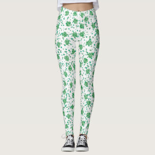 Leggings St. Patrick's Day, Shamrock celte vert