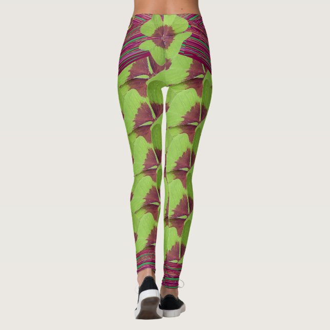 Leggings St. Patrick's - Toutes les pattes Shamrocks de Clo (Dos)