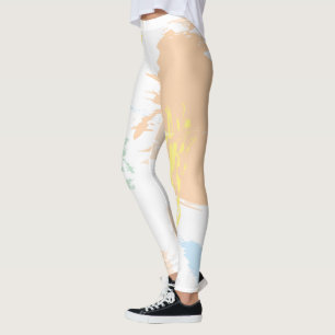 Leggings Stade modéré Pastel Varicolored Abstract