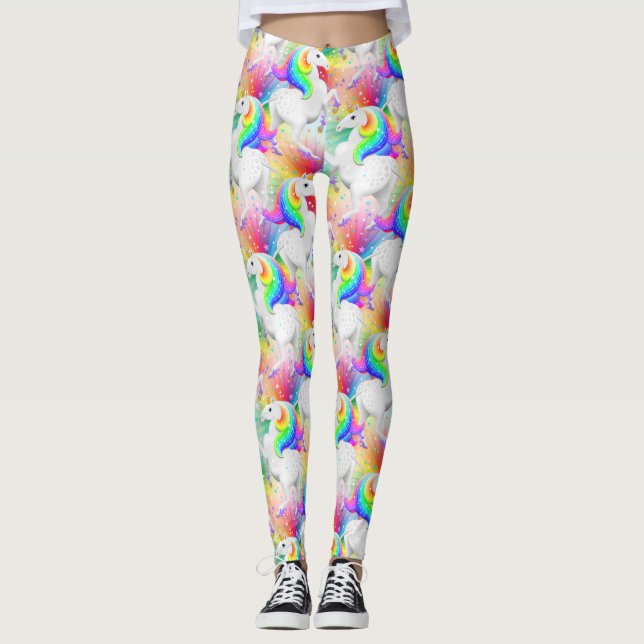 Leggings Starburst Princess Unicorn avec étoiles (Devant)