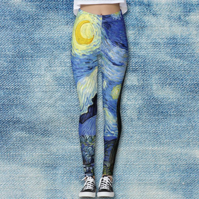 Leggings Starry Night Landcape Vincent van Gogh (Créateur téléchargé)