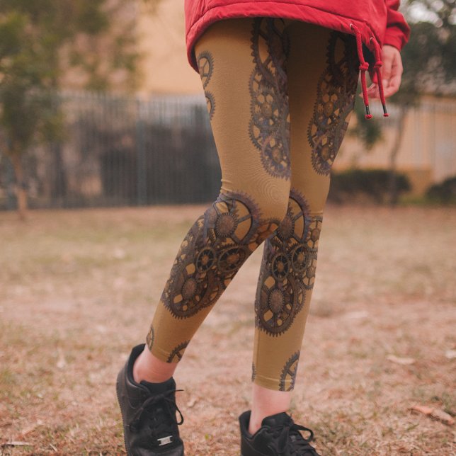 Leggings Steampunk Gears Rusty Vintage industriel (Créateur téléchargé)