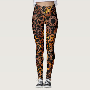 Leggings Steampunk Super Coloré Gears Rusty