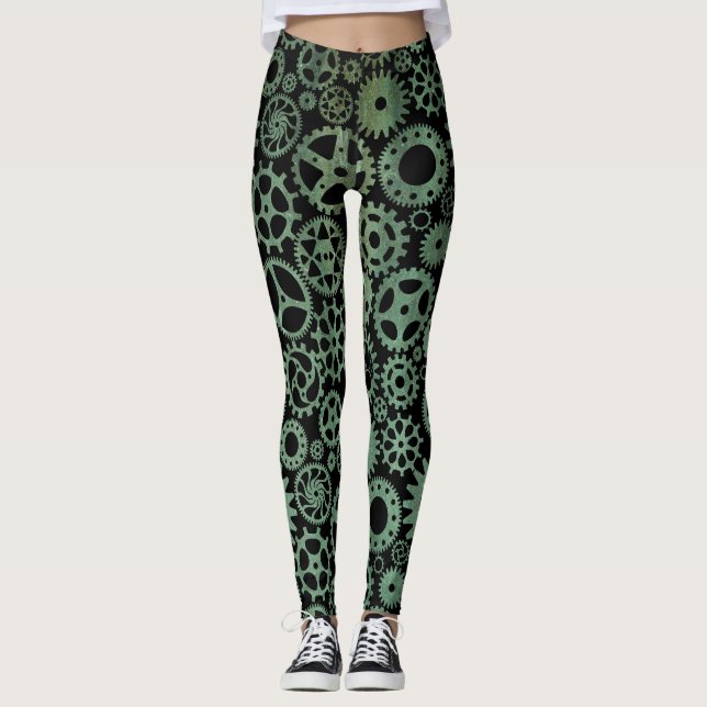 Leggings Steampunk Verdigris bronze (Devant)