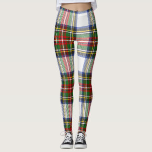 Leggings Stewart Royal Dress Plaid Scottish Motif Leging