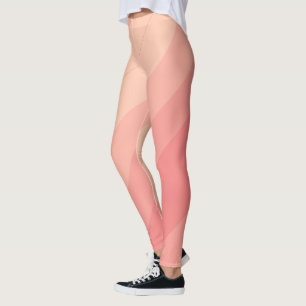 Leggings Stripes tendance Modèle Elégant Pastel Tons de Pêc