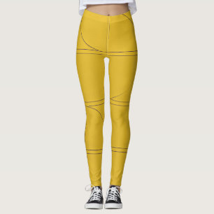 Leggings Studio to Street Minimal Pattern Moderne Jaune