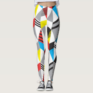 Leggings Style Bauhaus rétro : Abstrait sans couture