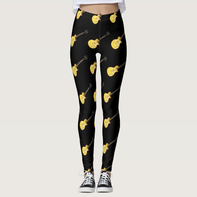 Leggings Style classique Solid Blues Guitare (Devant)