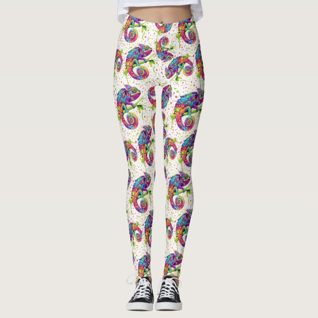 Leggings Style d'aquarelle des teintures Chameleon (Devant)