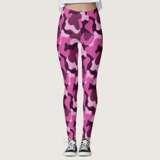 Leggings Style de rue Y2K féminin camouflage rose