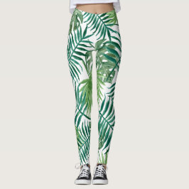 Leggings Style Jungle Feuille vert