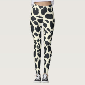 Leggings Style léopard blanc et noir