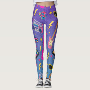 Leggings Style moderne tendance années 80 jolie rose néon r