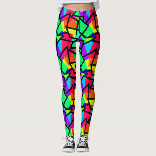 Leggings Style rétro dynamique Géométrique des années 8