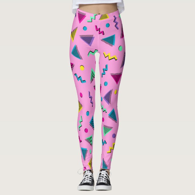 Leggings Style rose tendance des années 80 (Devant)