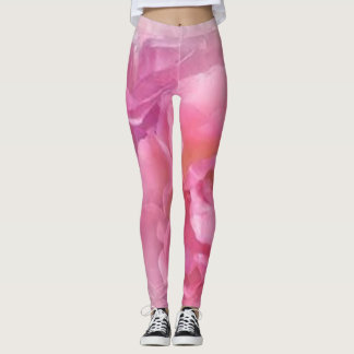 Leggings style vert floral roses chic moderne